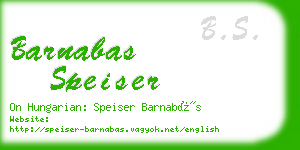 barnabas speiser business card